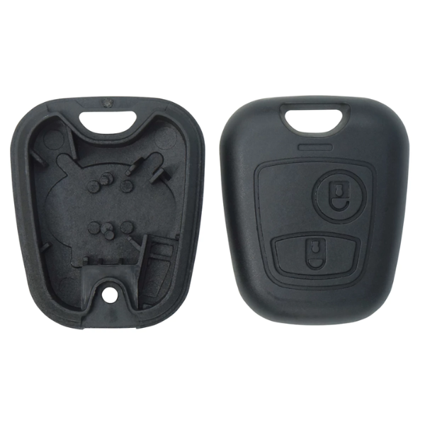 Coque de Clé 2 Boutons pour Peugeot 107, 307; Citroën Berlingo, C1, C2, C3 – Remplacement Facile
